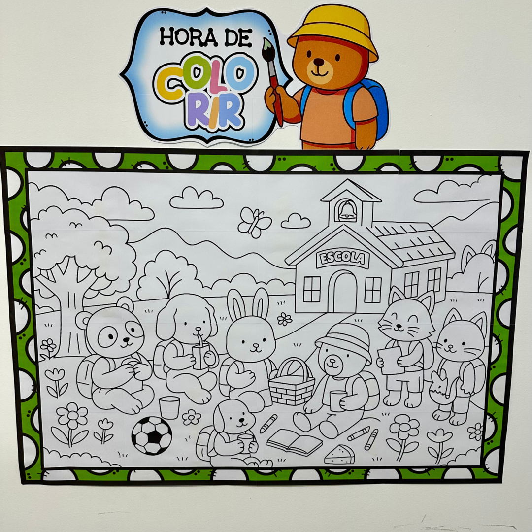Painel para Colorir Volta às Aulas