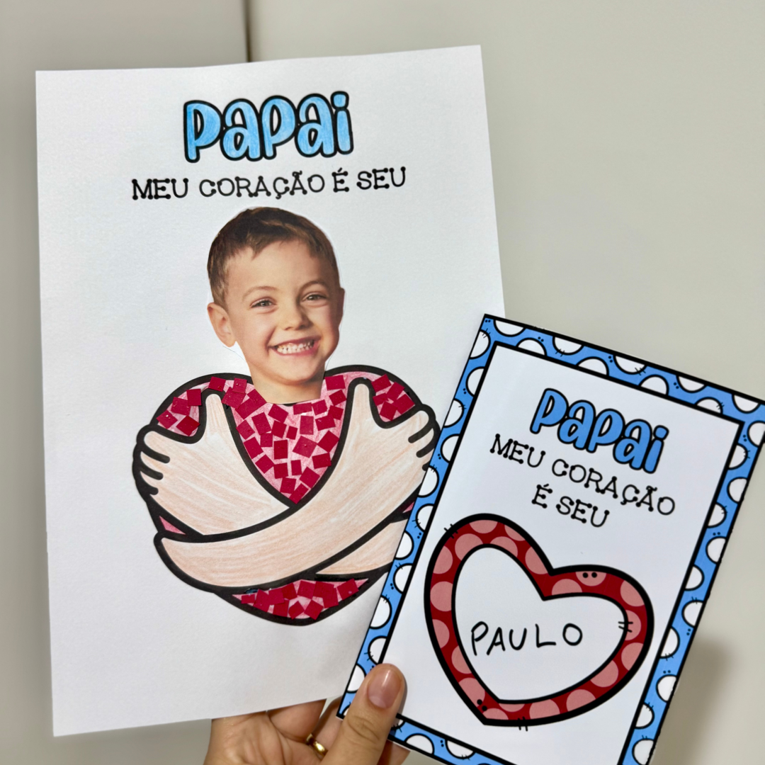 Kit Dia dos Pais Meu Coração é Seu