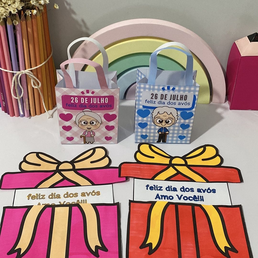 Cartão e Sacolinha Dia dos Avós