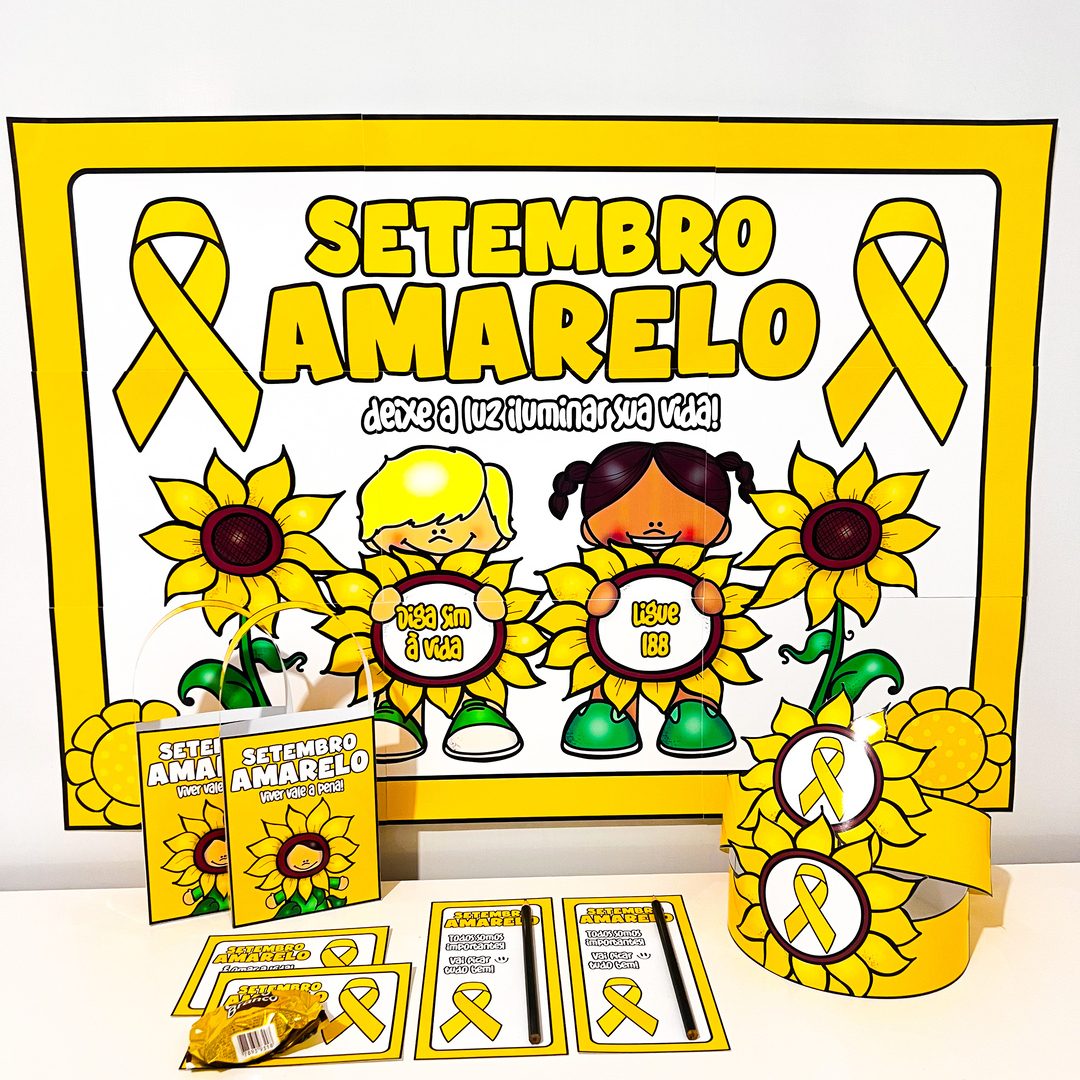 Kit Painel e Lembrancinhas – Setembro Amarelo