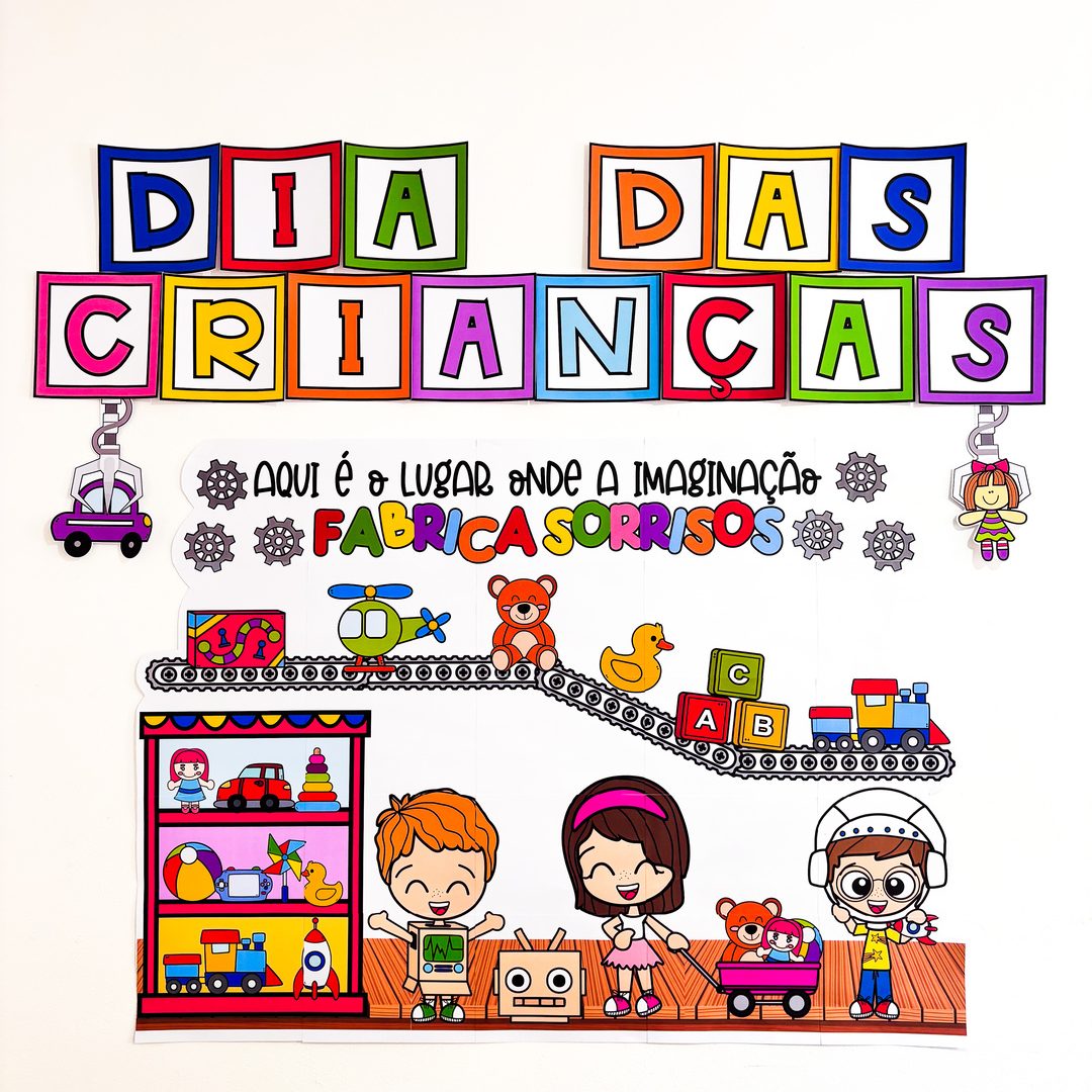 Painel Dia das Crianças - Fábrica de Brinquedos