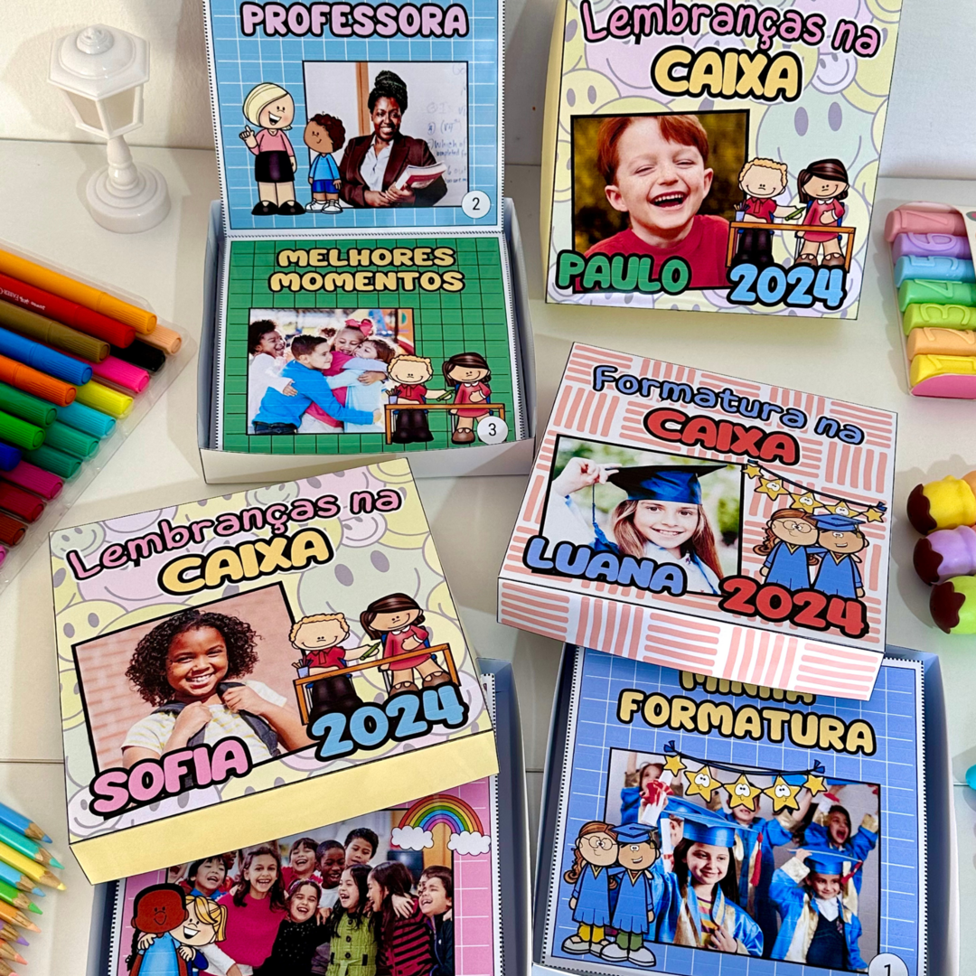 Lembranças na Caixa - Ano Editável