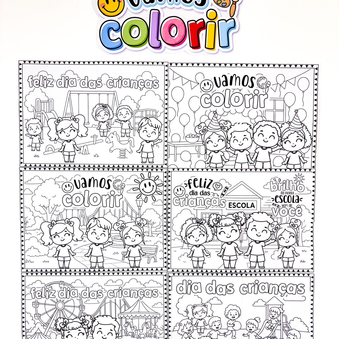Painéis Vamos Colorir - Dia das Crianças