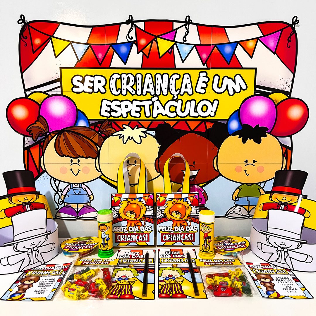 Kit Painel e Lembrancinhas Dia das Crianças