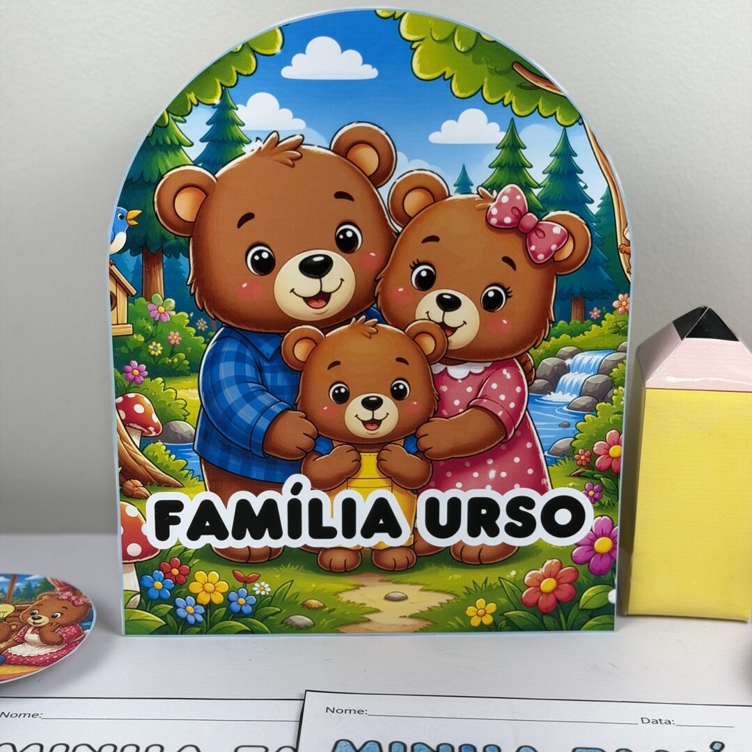 Luva Família Urso - Dia da Família