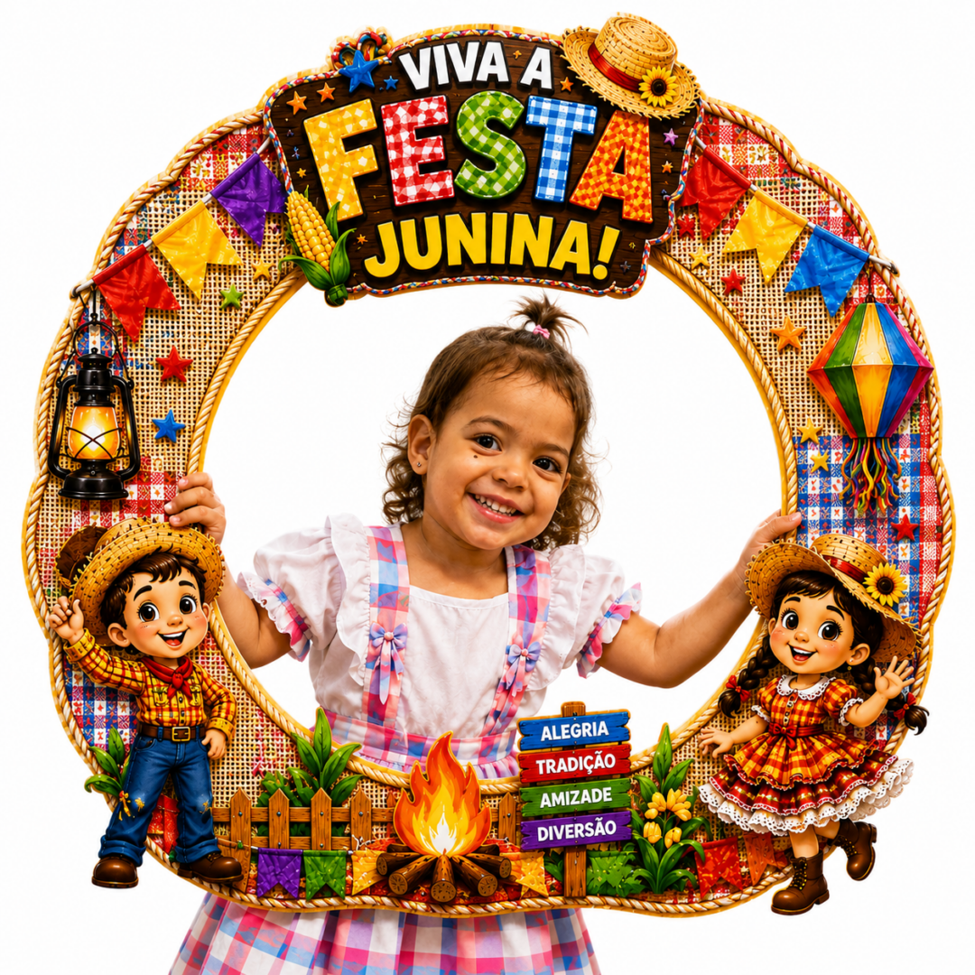 Moldura para Foto Viva a Festa Junina