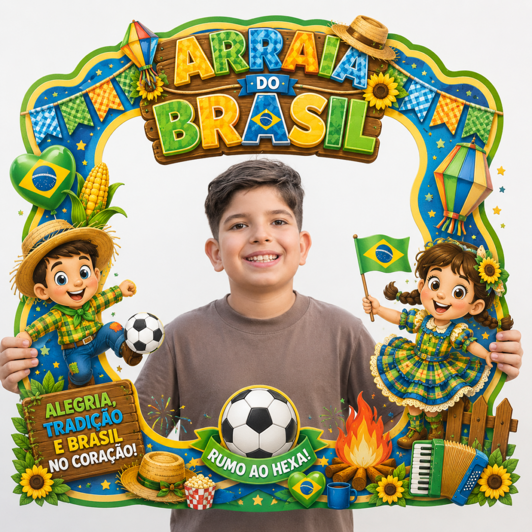 Moldura para Foto Arraiá do Brasil