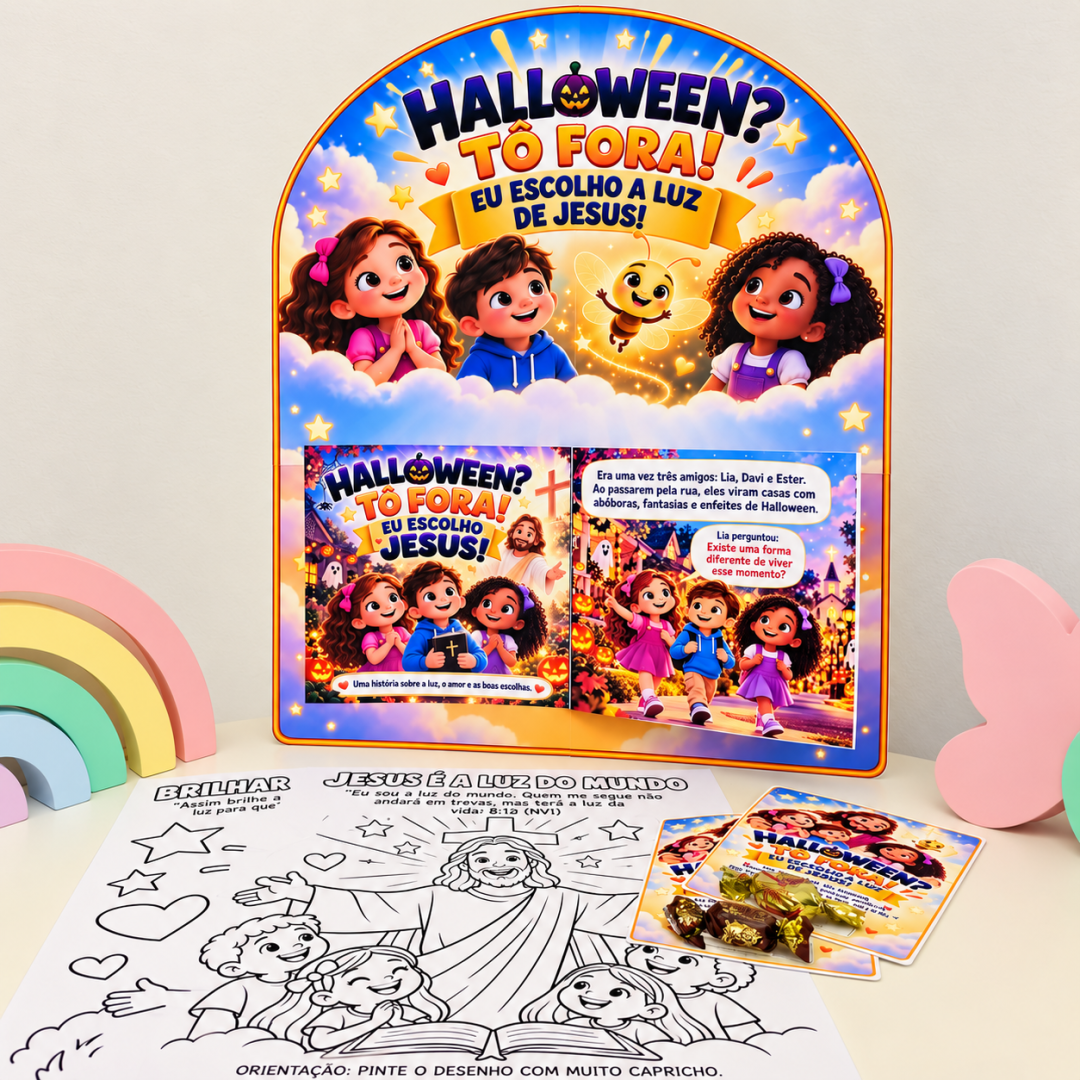 HISTÓRIA - HALLOWEEN? TÔ FORA! EU ESCOLHO A LUZ DE JESUS!