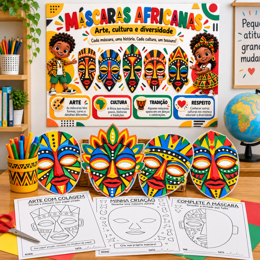 KIT MÁSCARAS AFRICANAS