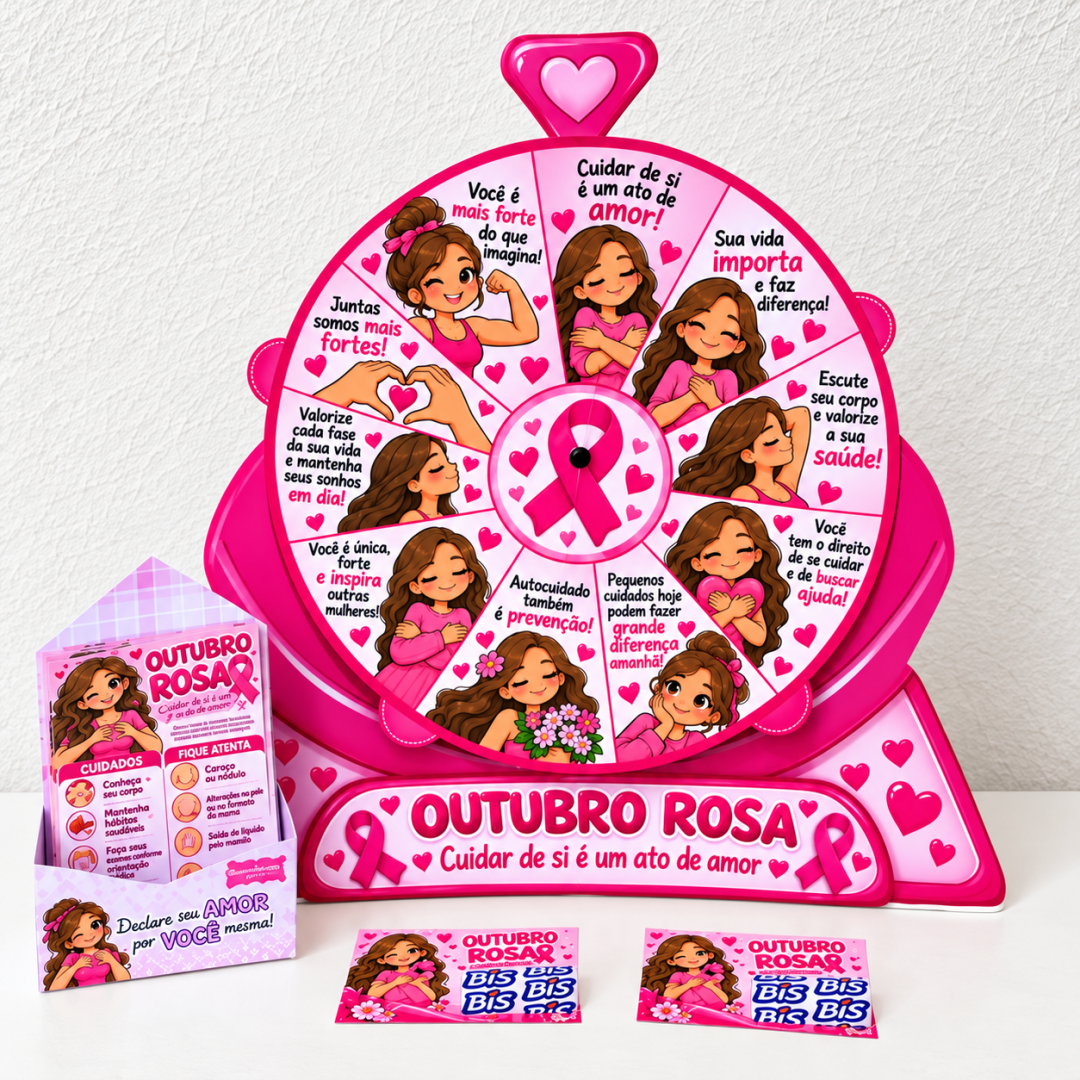 ROLETA OUTUBRO ROSA - CUIDAR DE SI É UM ATO DE AMOR